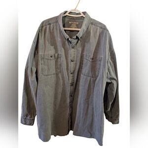 Washed Denim Button-Up Shirt